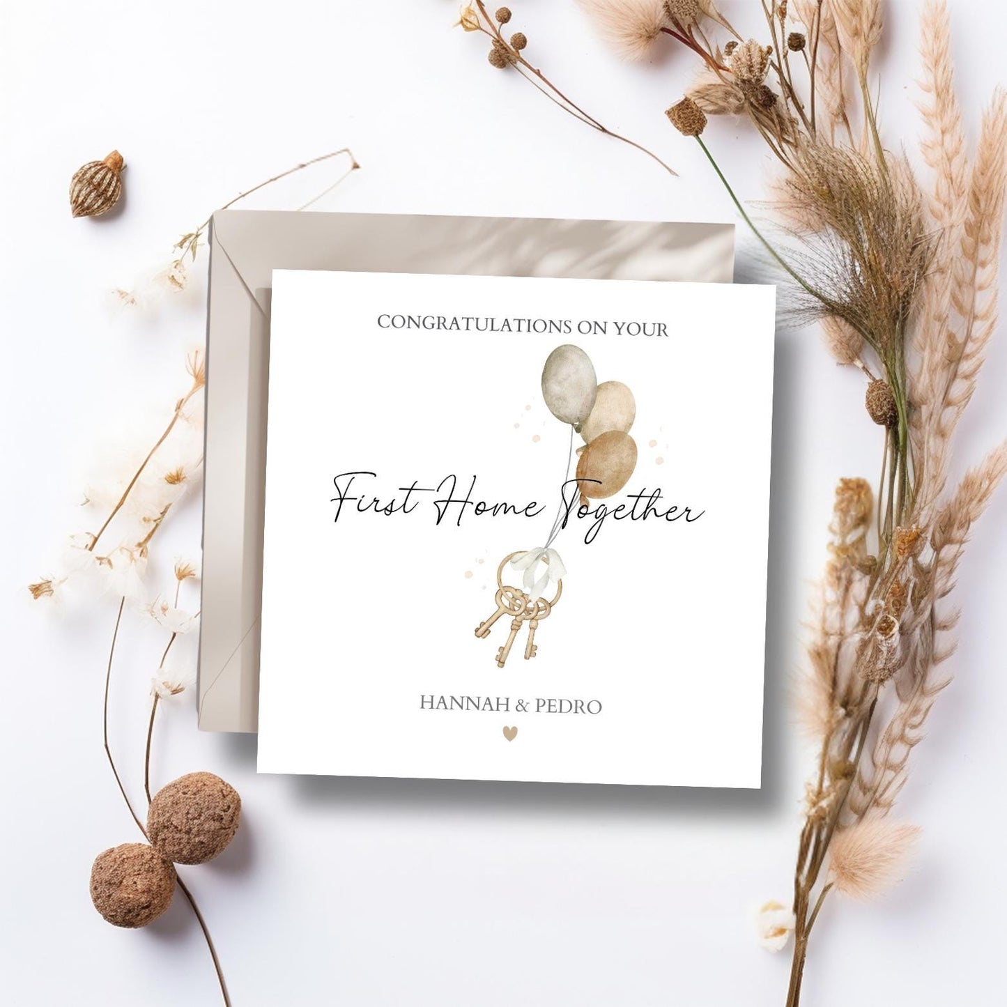 Personalised Forever Home Card, Happy Dream Home Card, First Home Together Card, Forever Home Card, Neutral New Home Card