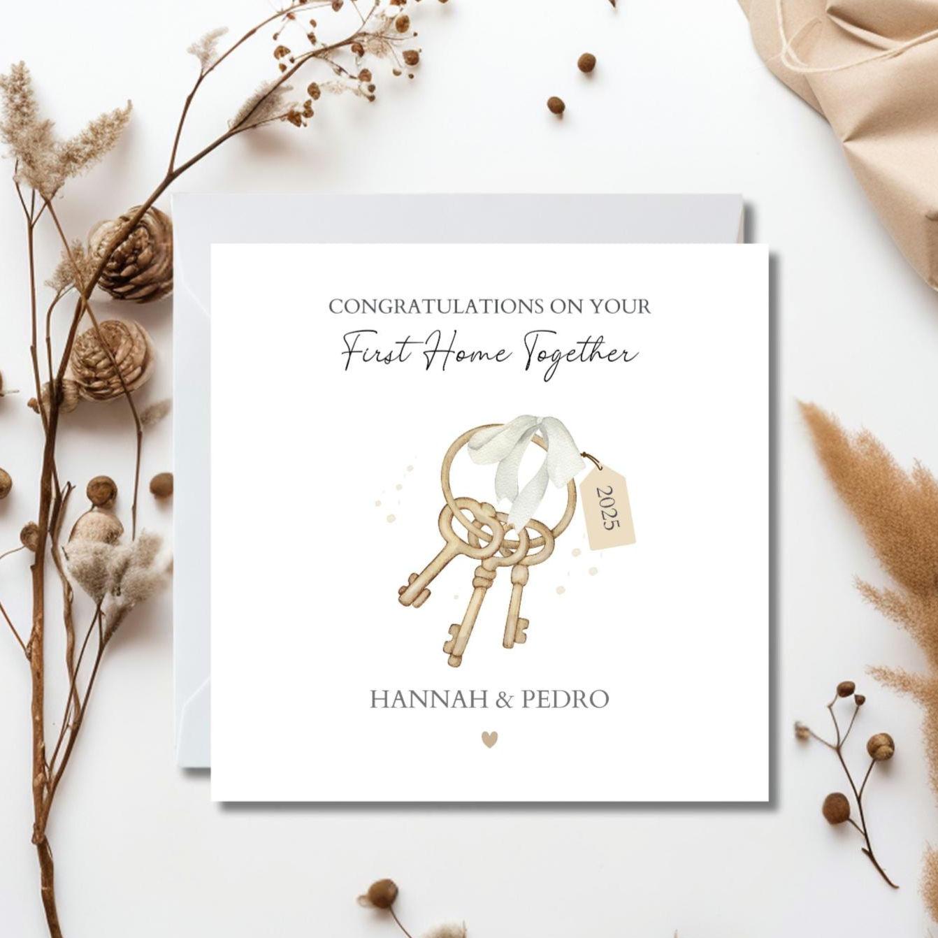 Personalised Forever Home Card, Happy Dream Home Card, First Home Together Card, Forever Home Card, Neutral New Home Card