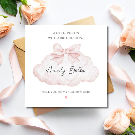 Personalised Will you be my Godmother, Godfather, Godparents Card, Godparent Proposal Card, Godmother Proposal Card, Godfather Proposal card