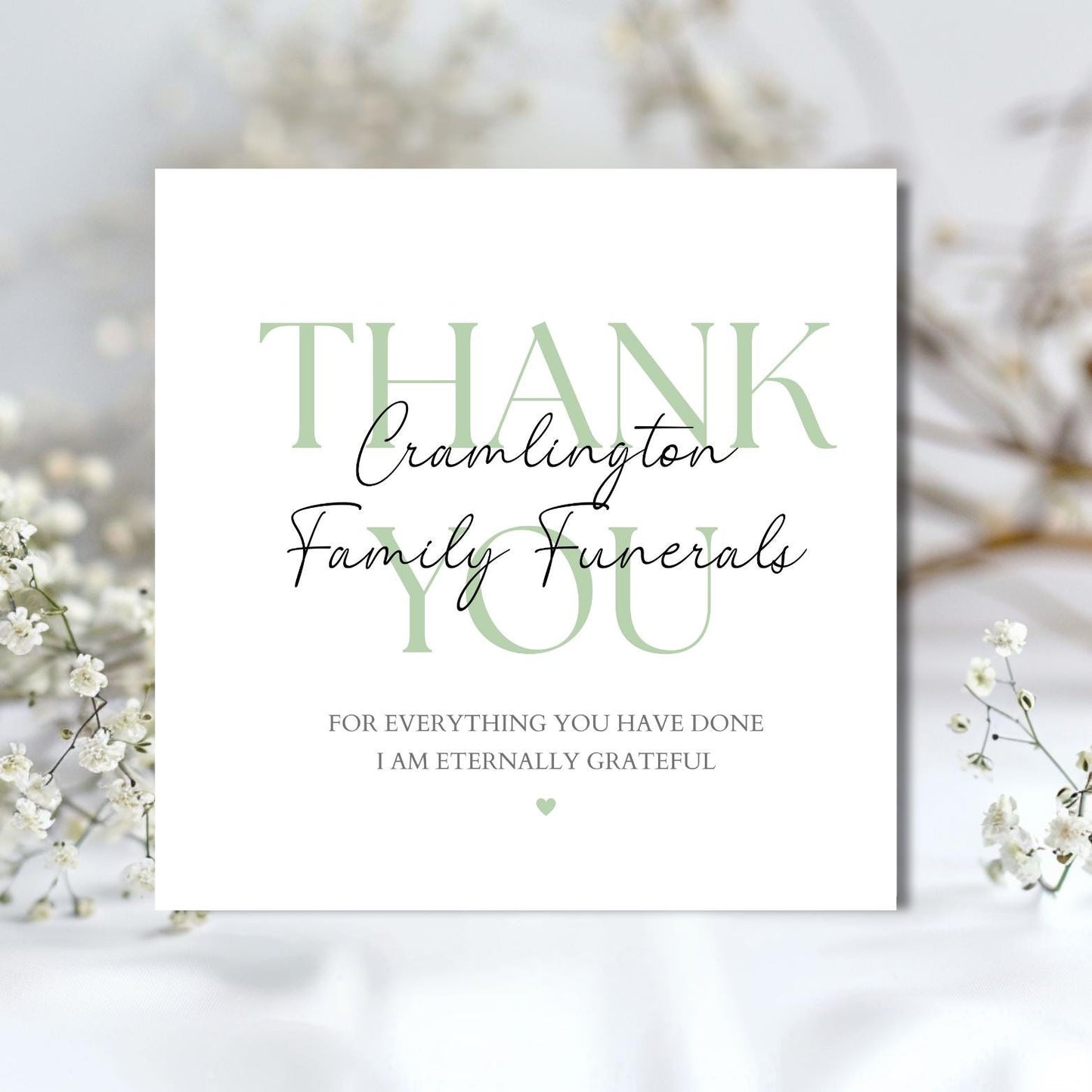Personalised Hospital Thank You Card, Ward Staff Thank You Card, Thank You For Your Support Card,Eternally Grateful Care Home Thank You Card
