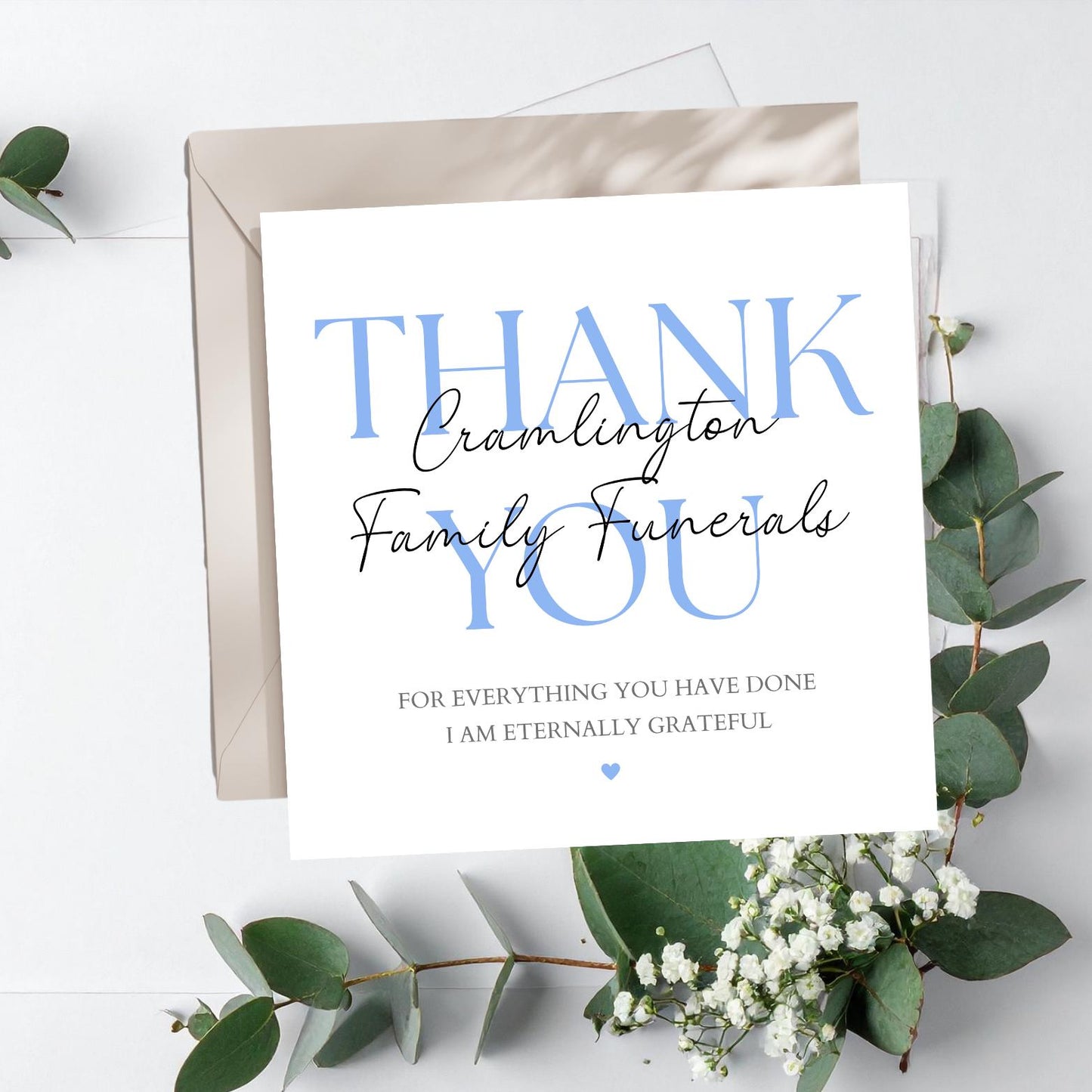 Personalised Doctor Thank You Card, Hospital Thank You Card, Thank You For Your Support Card, Eternally Grateful Care Home Thank You Card