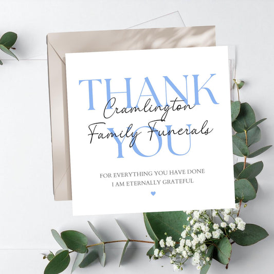 Personalised Doctor Thank You Card, Hospital Thank You Card, Thank You For Your Support Card, Eternally Grateful Care Home Thank You Card