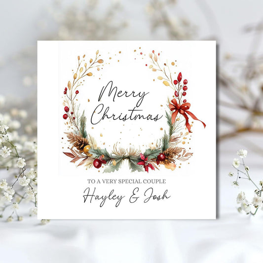Personalised Special Couple Christmas Card, Couple Friend Christmas Card, Xmas Card Daughter, Son, In Law's Any Relation