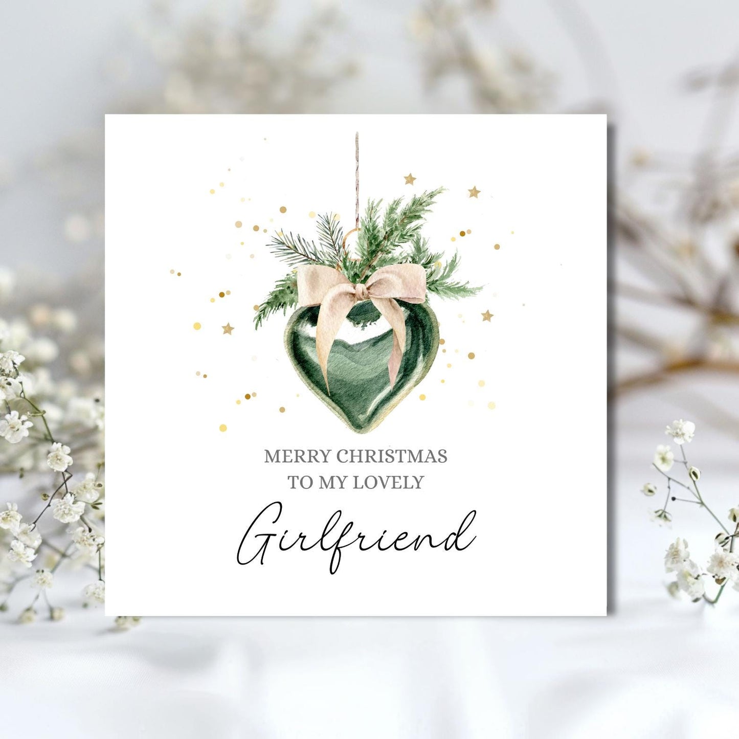 Personalised Mum Christmas Card, Parents Bauble Christmas Card, Merry Christmas Mum, Xmas Card Nanna, Mother, Auntie, Any Relation