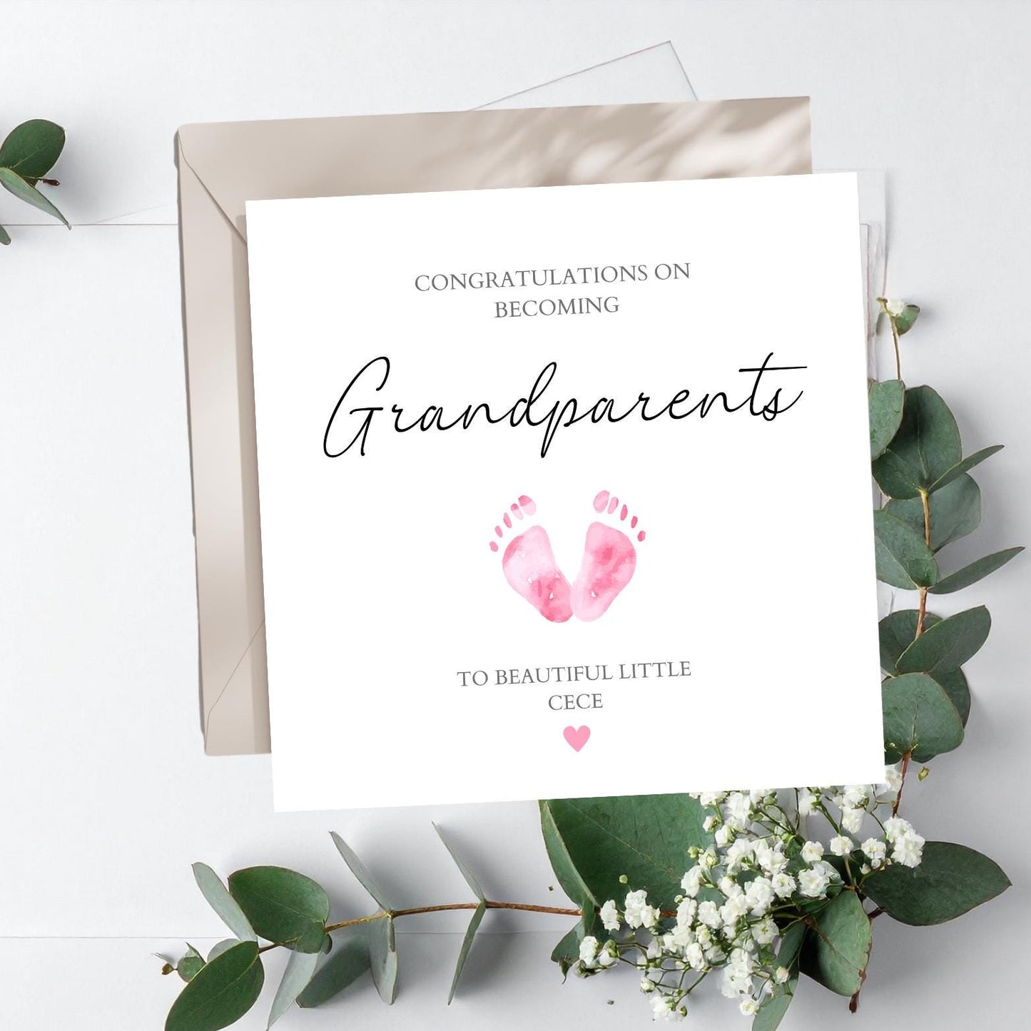 Personalised New Grandparents Card, Personalised New Grandparent Card, Congratulations on becoming grandparents card, Grandma, Grandpa Card