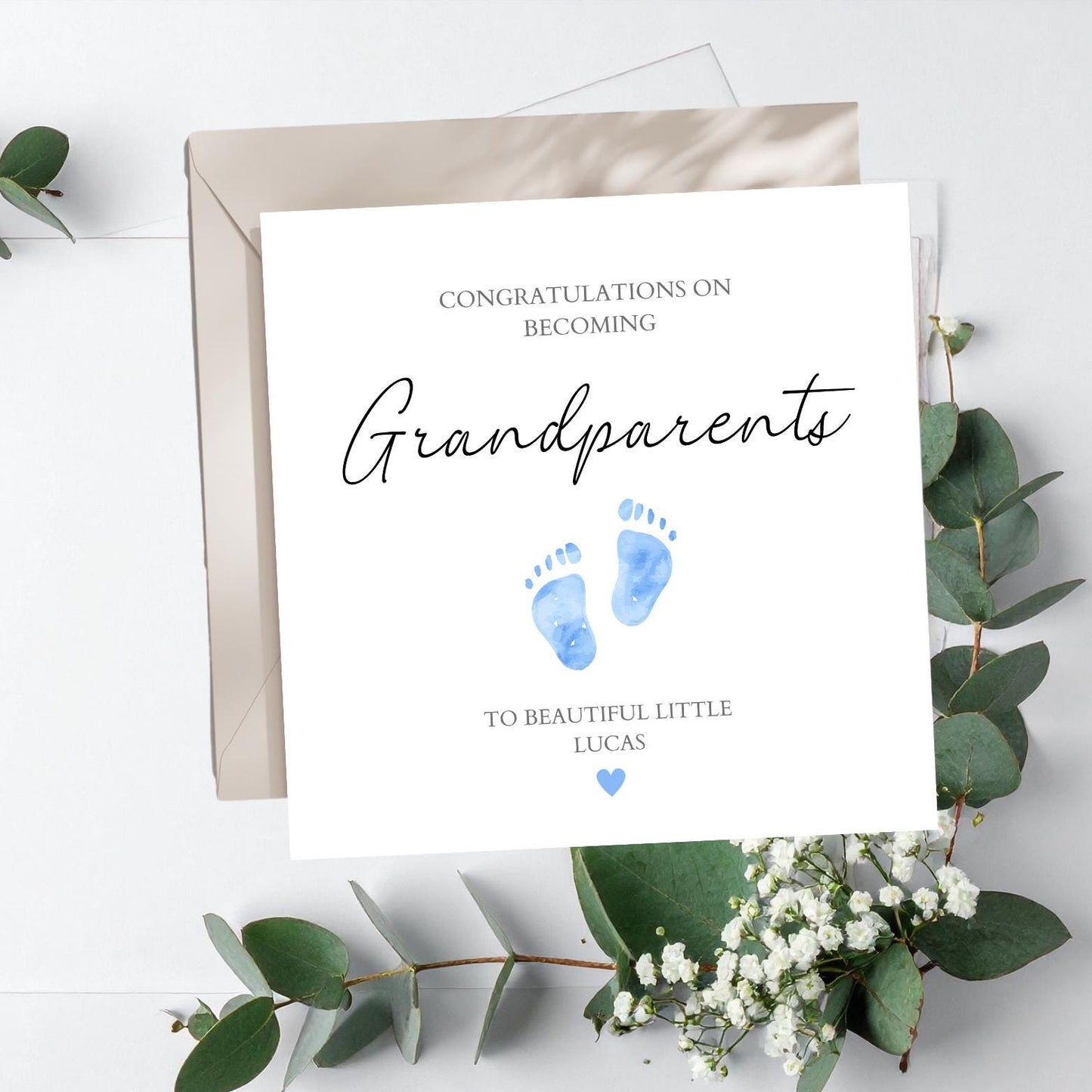 Personalised New Grandparents Card, Personalised New Grandparent Card, Congratulations on becoming grandparents card, Grandma, Grandpa Card