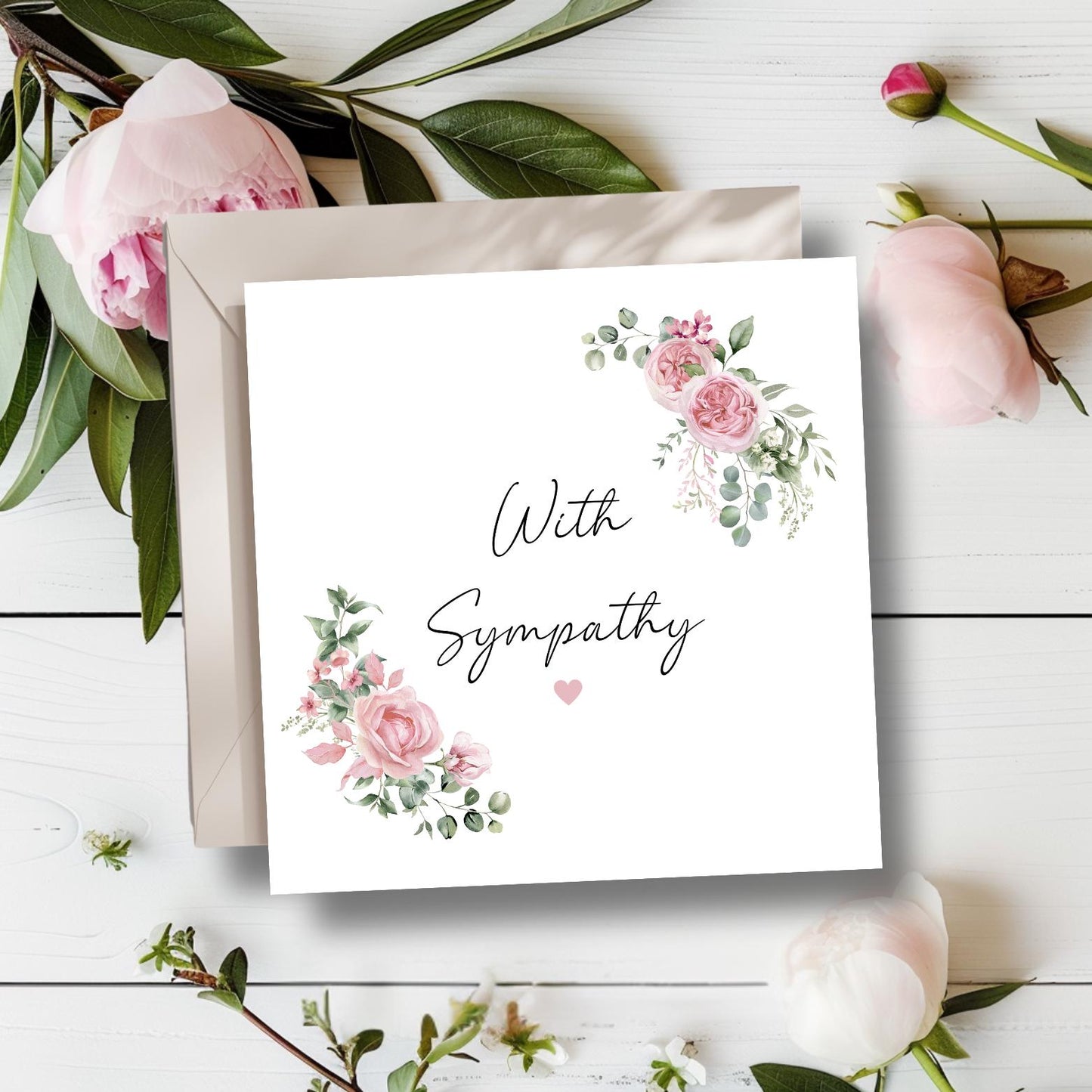 Floral Sympathy Card, Bereavement Card, Sorry For Your Loss Card, Thinking of You Card, Beautiful Soul Beautiful Memories Card