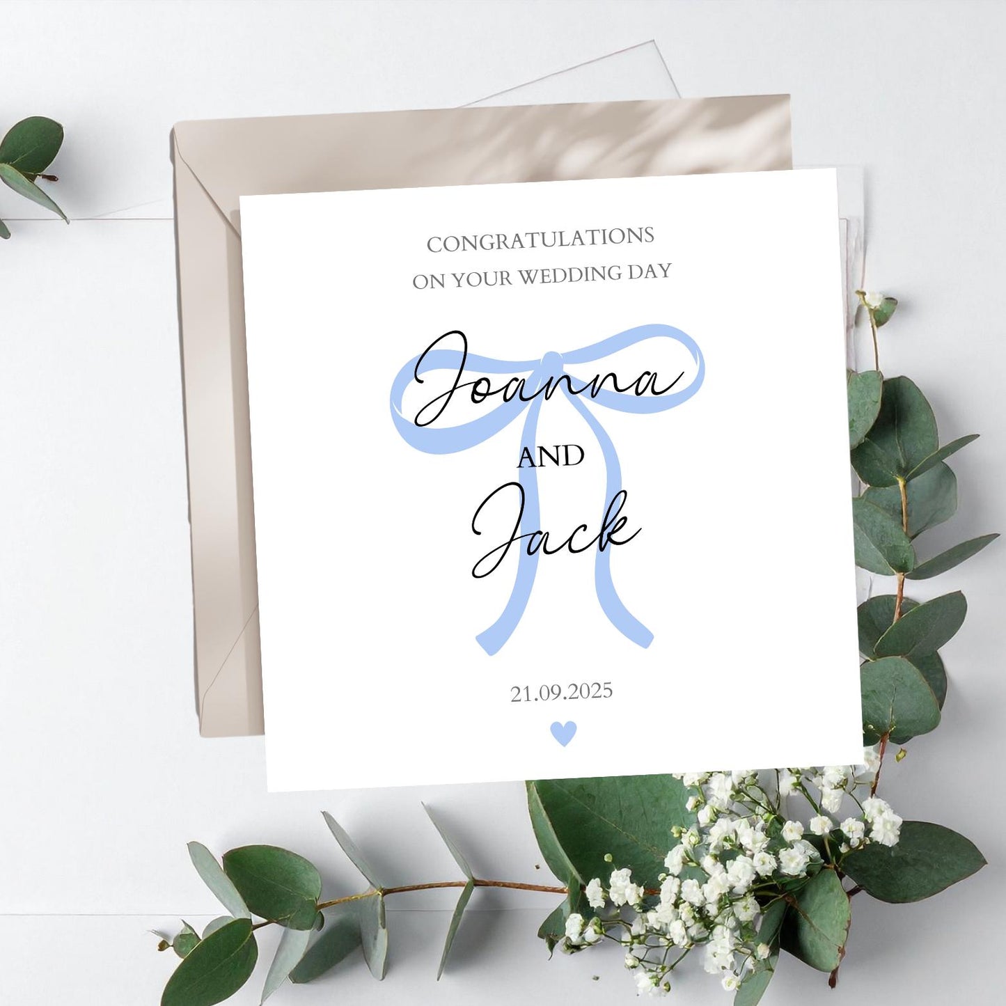 Personalised Mr & Mrs Wedding Card, To the Newlyweds Card, On Your Wedding Day Card Colour Choices, Wedding Card