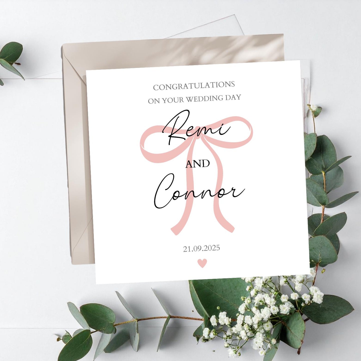 Personalised Mr & Mrs Wedding Card, To the Newlyweds Card, On Your Wedding Day Card Colour Choices, Wedding Card