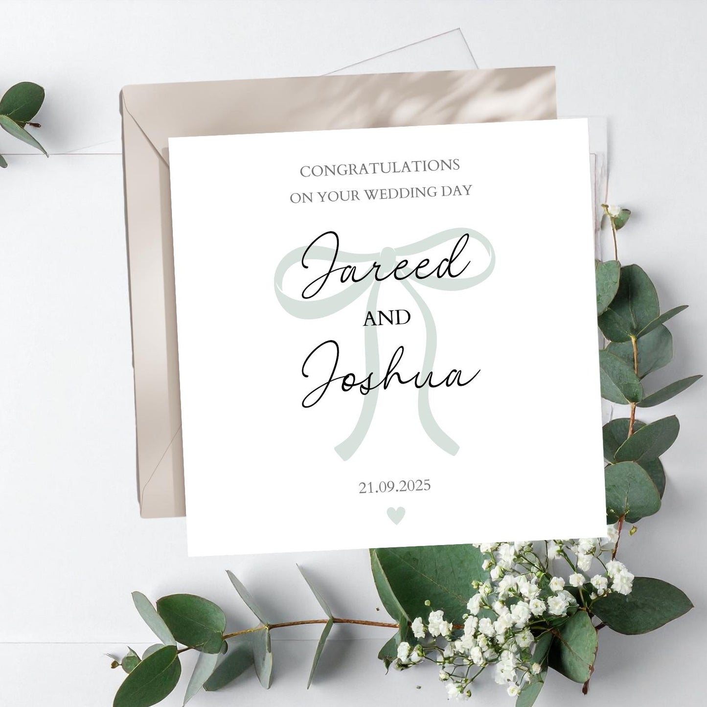 Personalised Mr & Mrs Wedding Card, To the Newlyweds Card, On Your Wedding Day Card Colour Choices, Wedding Card