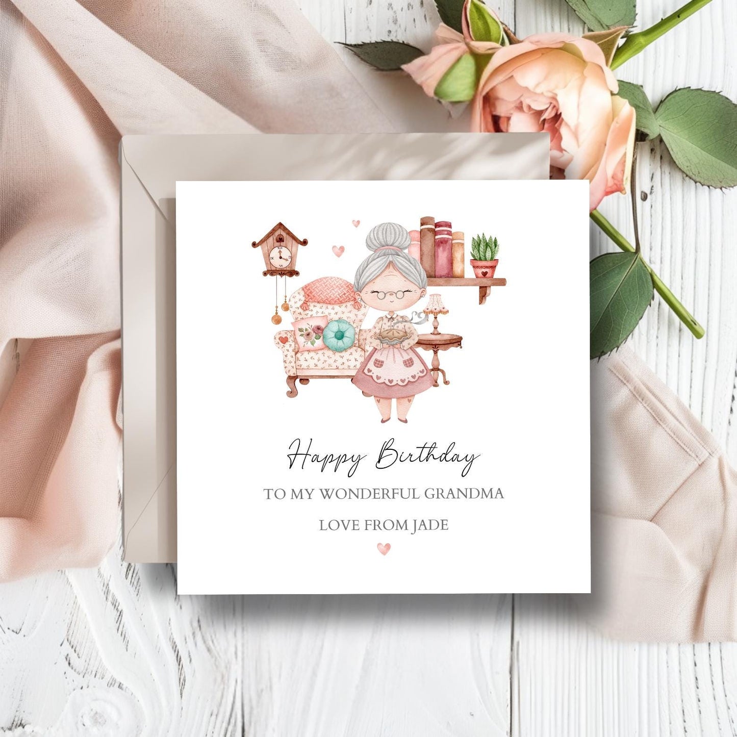 Personalised Grandma Birthday Card | Nana House Birthday Card | Birthday Card for Grandmother, Nanny, Nana, Grannie