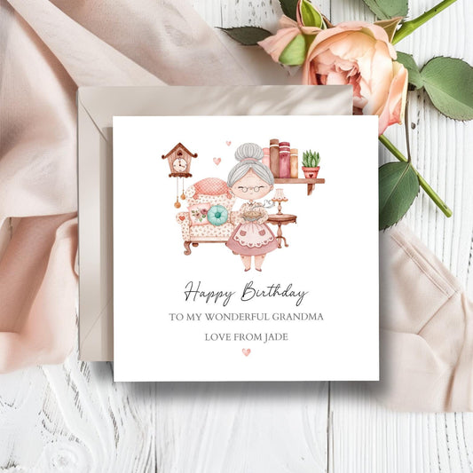 Personalised Grandma Birthday Card | Nana House Birthday Card | Birthday Card for Grandmother, Nanny, Nana, Grannie