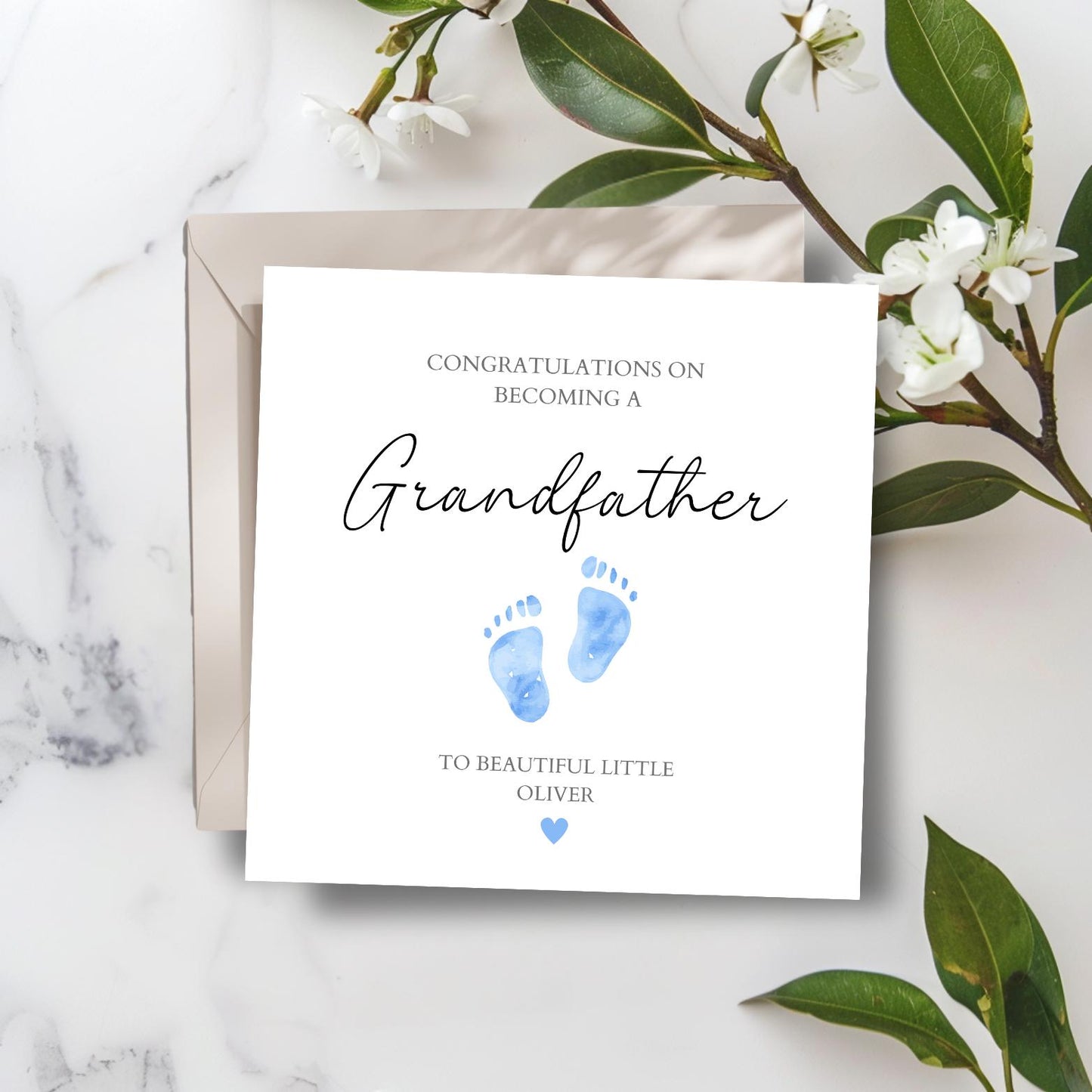Personalised New Grandpa Card, Personalised New Grandad Card, Congratulations on becoming grandparents card, Grandma, Grandpa Card