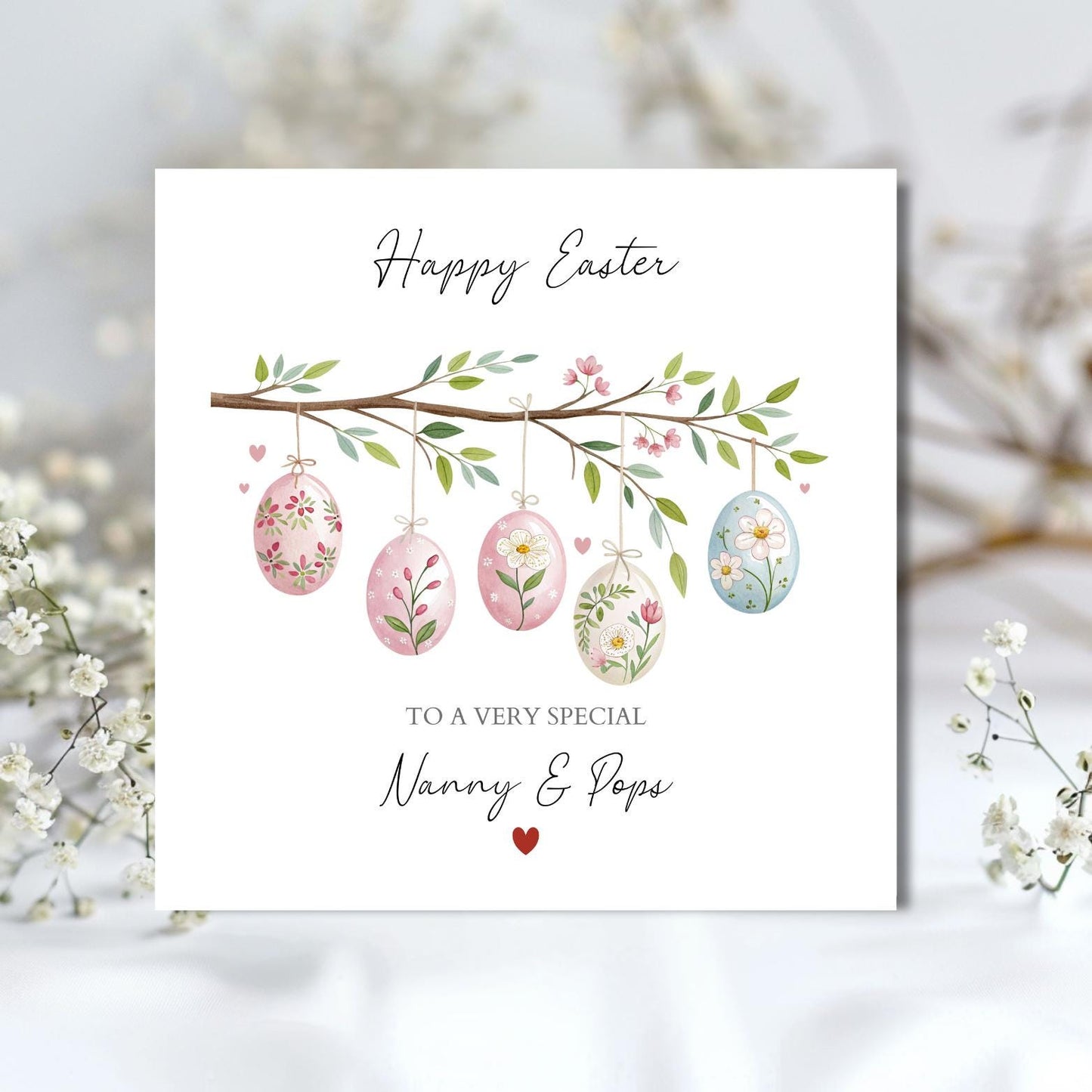 Personalised Grandparents Easter Card, Eggs Easter Card, Grandma Easter Card, Easter Card For Grandparents, Grandpa, Nana,Any Relation