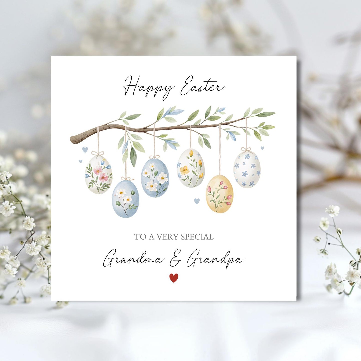 Personalised Grandparents Easter Card, Eggs Easter Card, Grandma Easter Card, Easter Card For Grandparents, Grandpa, Nana,Any Relation