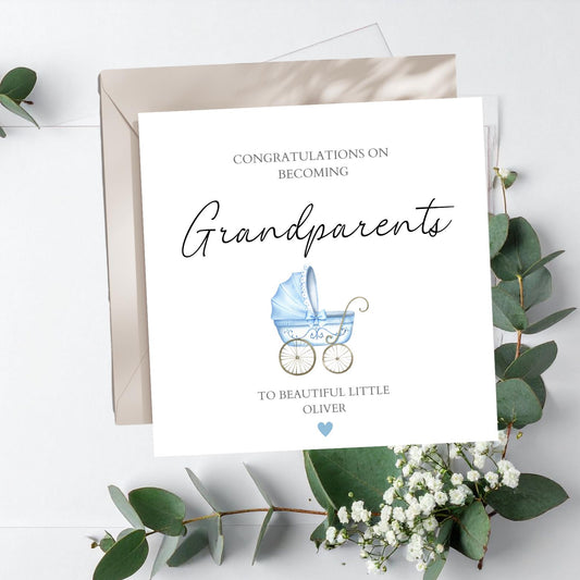 Personalised New Grandparents Card, Personalised New Grandparent Card, Congratulations on becoming grandparents card, Grandma, Grandpa Card
