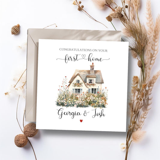 Personalised First Home Card, Happy Dream Home Card, First Home Together Card, Forever Home Card, Neutral New Home Card
