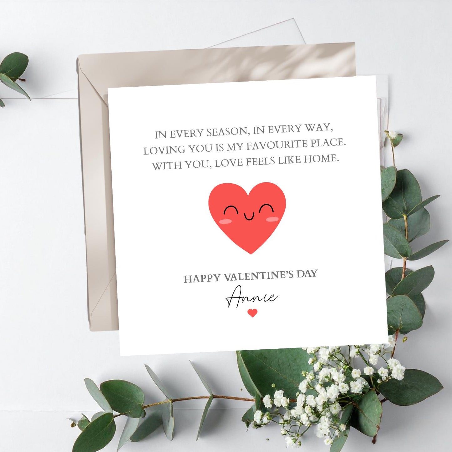 Personalised Quote Valentines Day Card For Her, Valentine's Together, Valentine Card for Wife, Husband, Fiancé Girlfriend, Quote Love Card