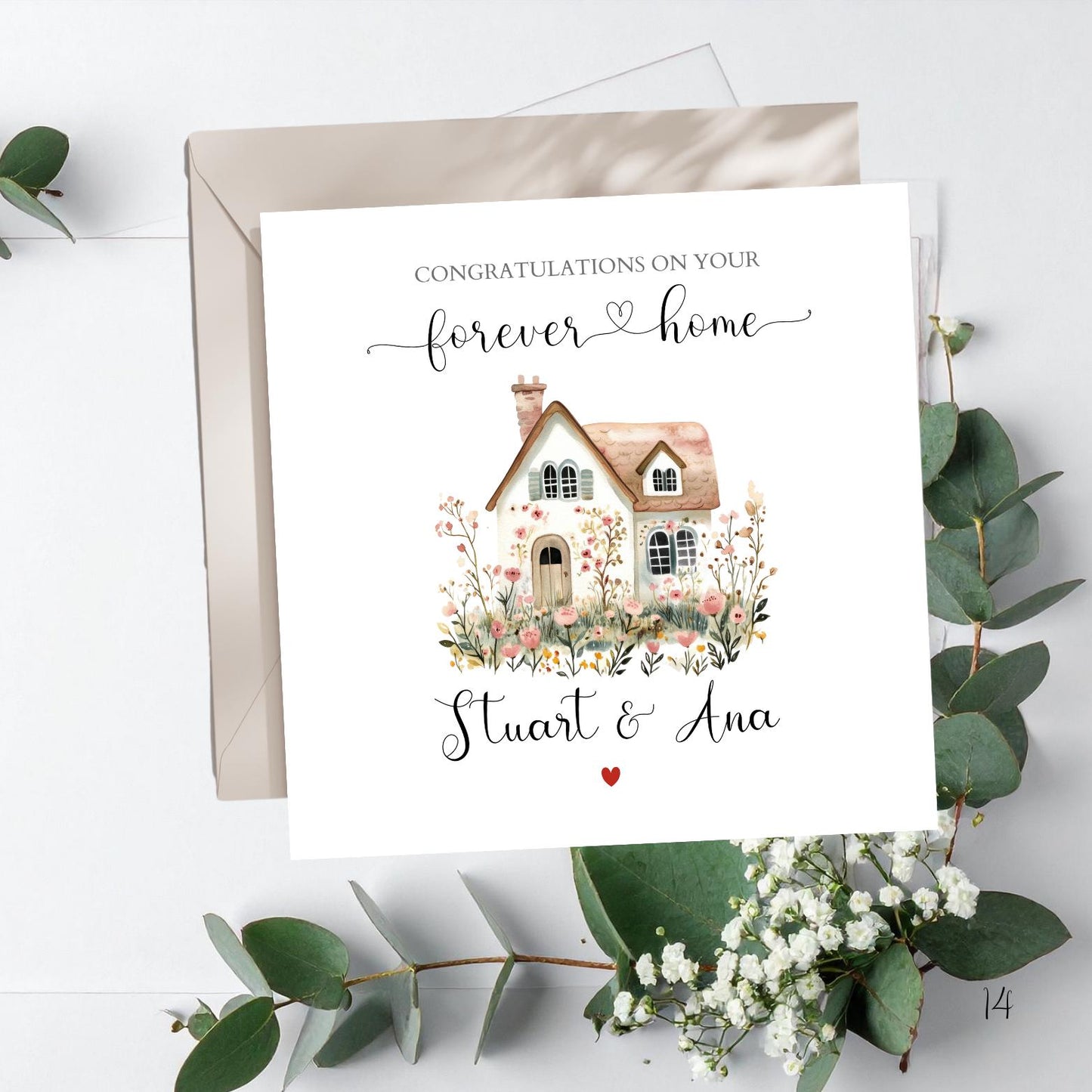 Personalised Forever Home Card, Happy Dream Home Card, First Home Together Card, New Home Card, Neutral New Home Card
