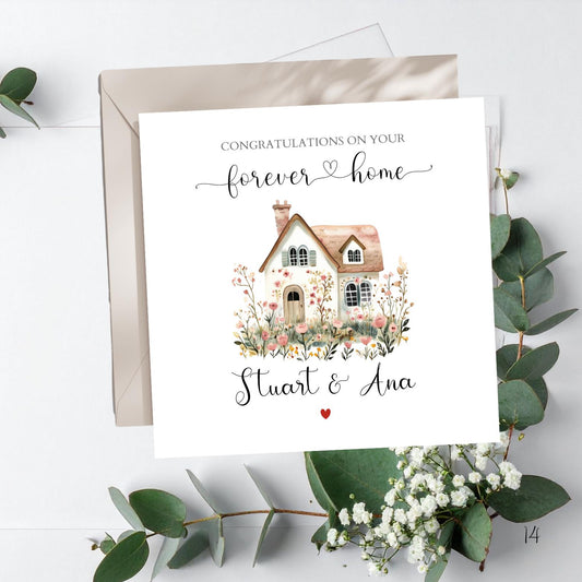 Personalised Forever Home Card, Happy Dream Home Card, First Home Together Card, New Home Card, Neutral New Home Card