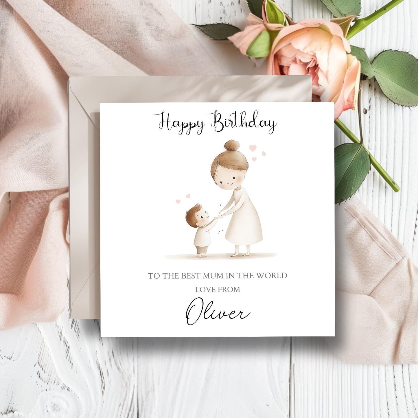 Personalised Mummy Birthday Card - Cute Mum Crad -Best Mum Card- Birthday Card for Mother, Mom, Auntie, Grandma,Any Relation