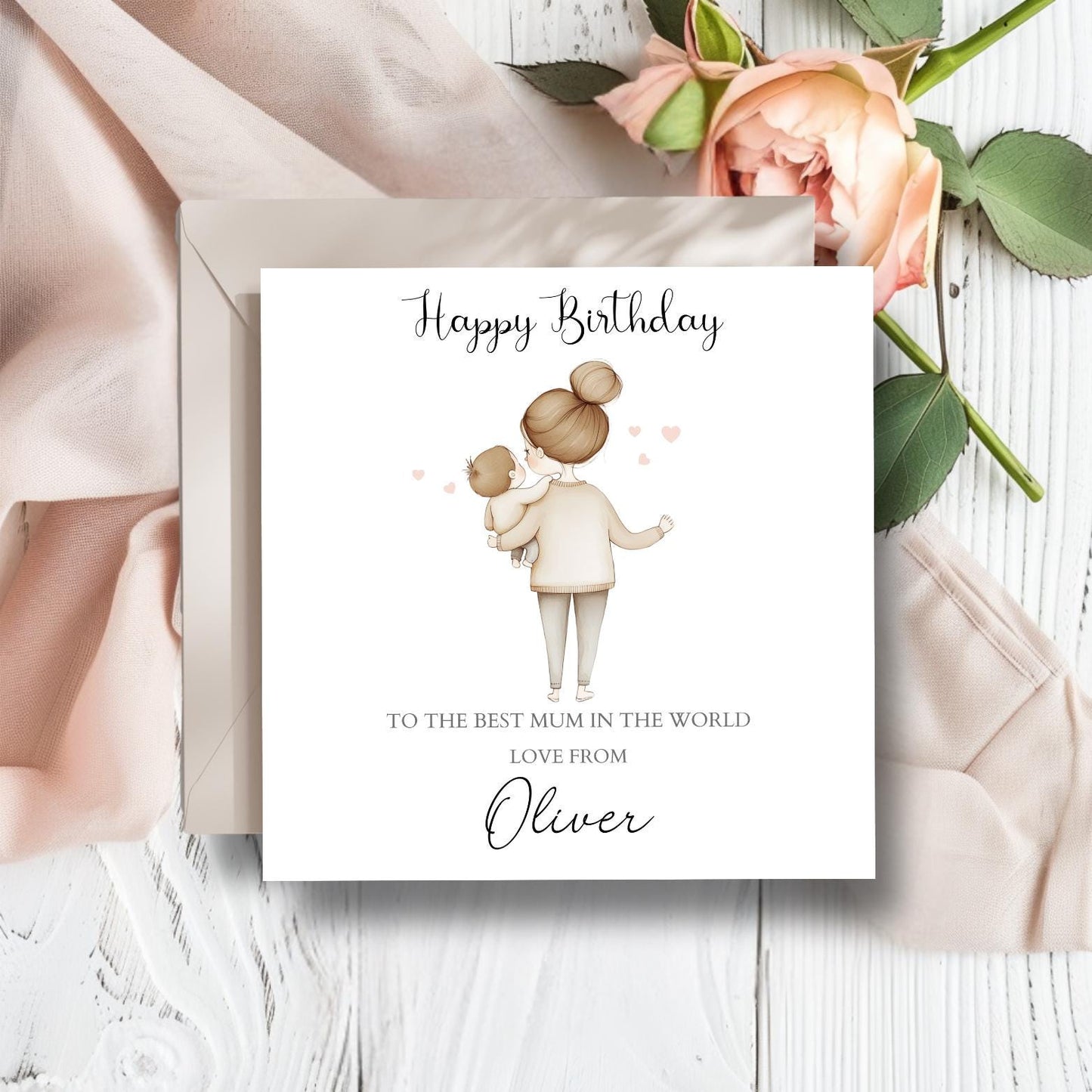 Personalised Mummy Birthday Card - Cute Mum Crad -Best Mum Card- Birthday Card for Mother, Mom, Auntie, Grandma,Any Relation