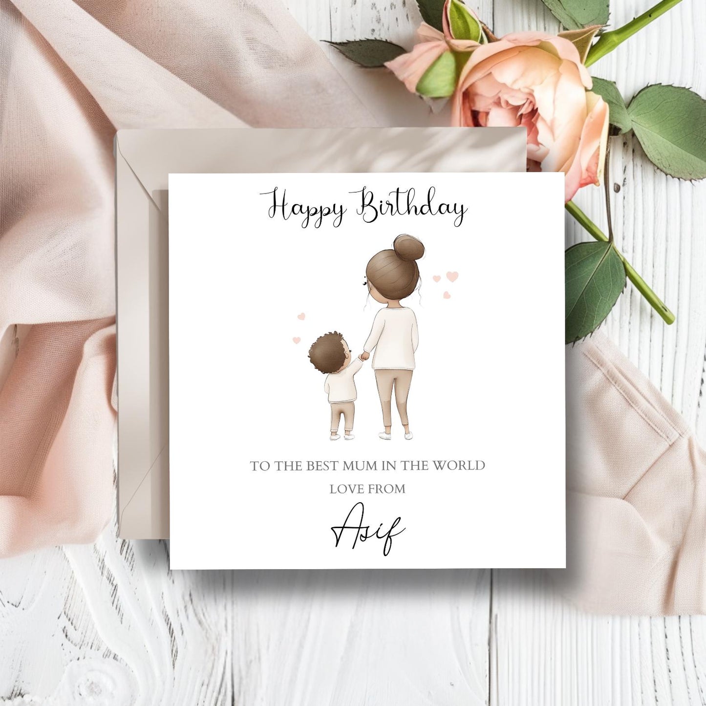 Personalised Mummy Birthday Card - Cute Mum Crad -Best Mum Card- Birthday Card for Mother, Mom, Auntie, Grandma,Any Relation