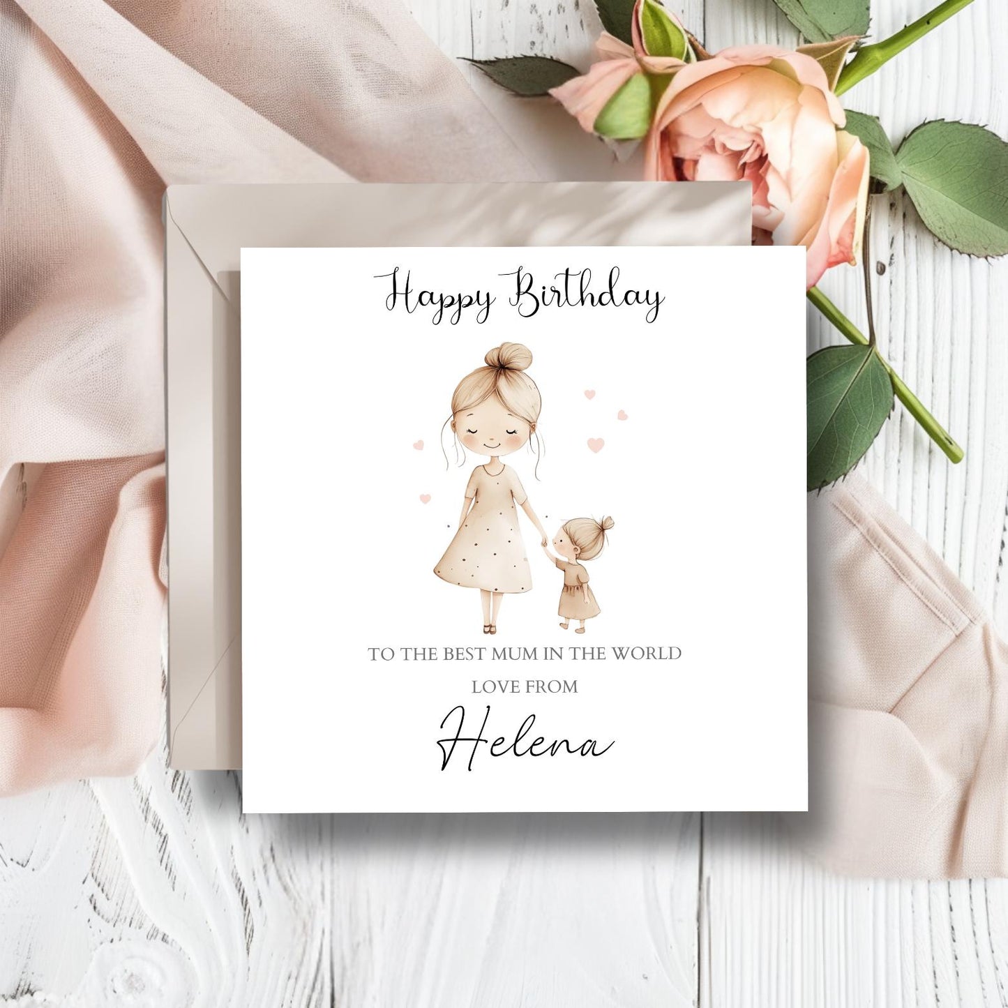 Personalised Mummy Birthday Card - Cute Mum Crad -Best Mum Card- Birthday Card for Mother, Mom, Auntie, Grandma,Any Relation