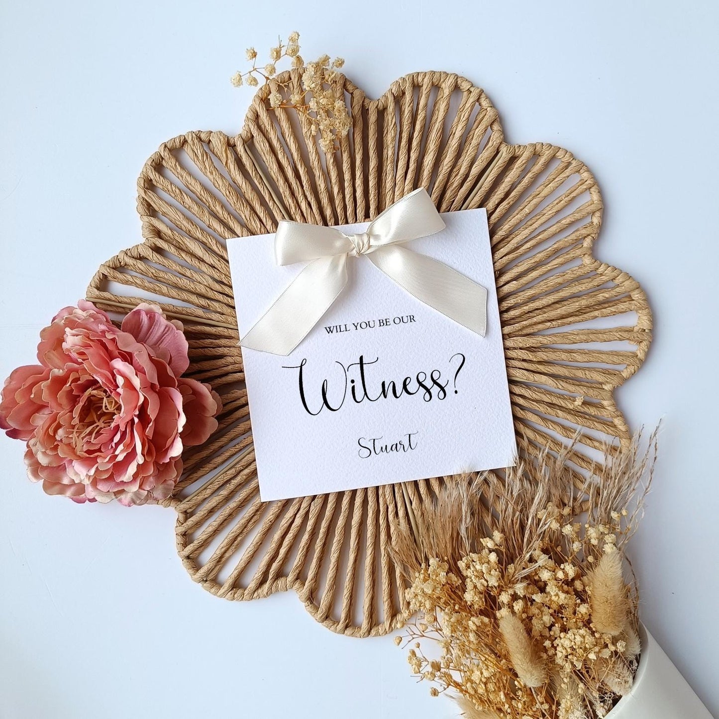 Will You Be Our Ring Bearer Card, Ring Bearer Proposal Card, Personalised Wedding Proposal Cards, Card For Ring Bearer, Handmade Ribbon