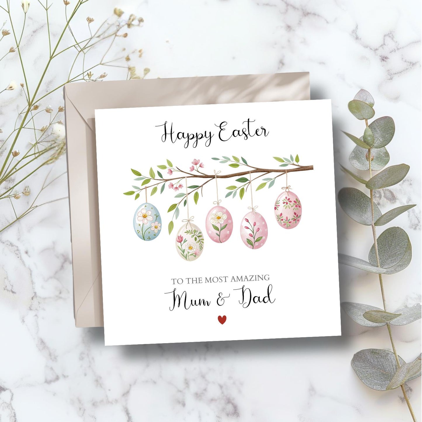 Personalised Mother and Father In-law Easter Card, Eggs Easter Card, In laws Easter Card, Easter Card For Any Relation