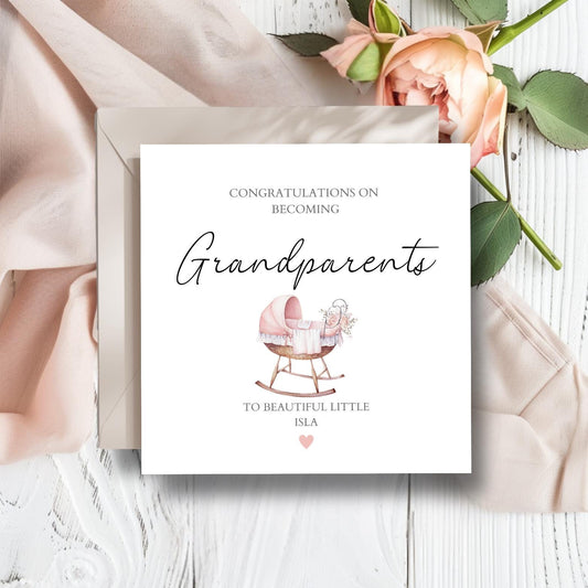 Personalised New Grandparents Card, Personalised New Grandparent Card, Congratulations on becoming grandparents card, Grandma, Grandpa Card