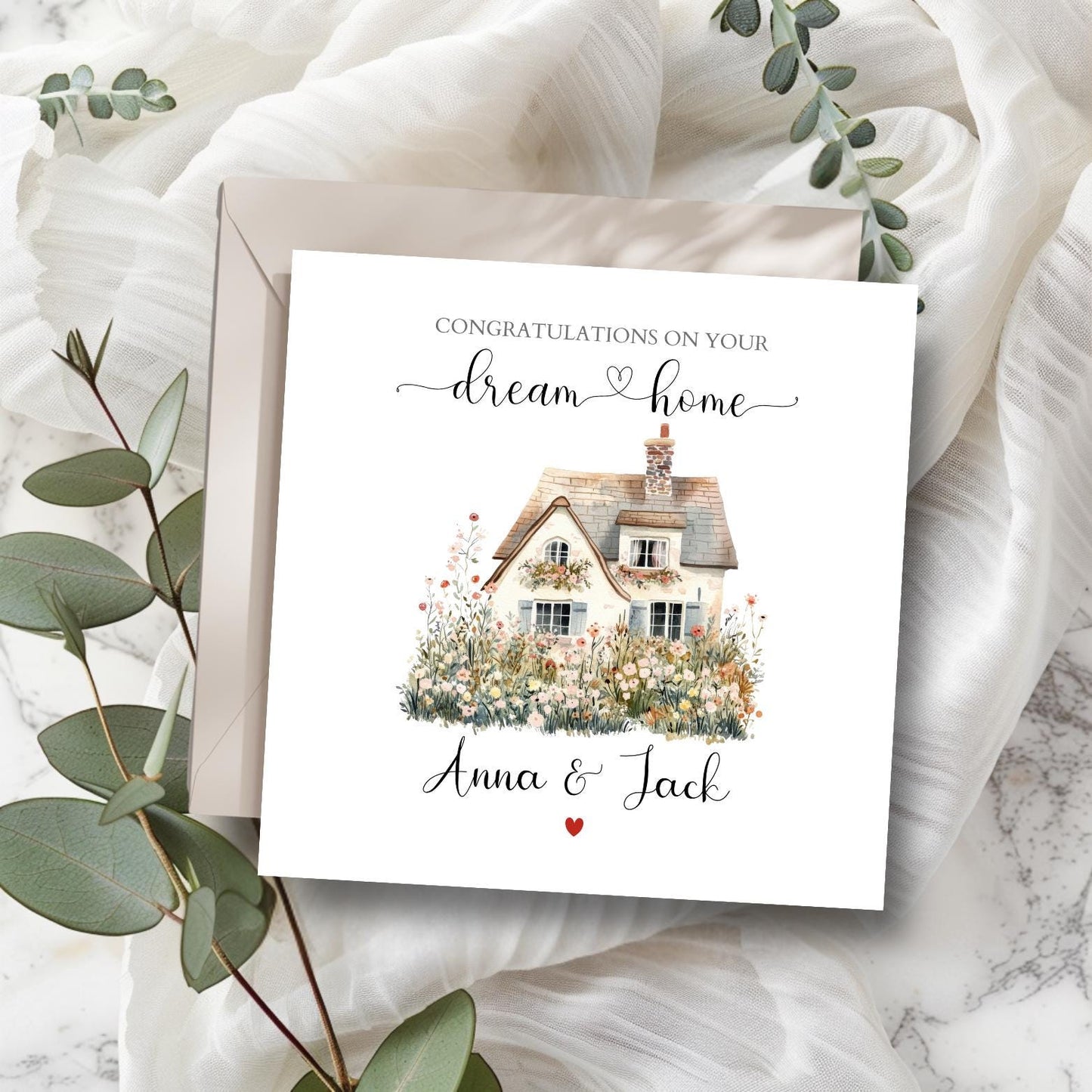 Personalised Forever Home Card, Happy Dream Home Card, First Home Together Card, Forever Home Card, Neutral New Home Card