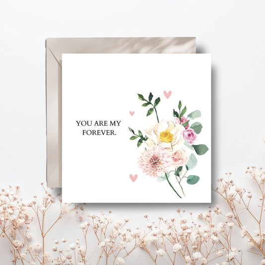 Personalised You are My Forever Love Card, Romantic Card, Valentine's Day Card, Married Valentine Card for Husband, Girlfriend, Fiancé, Wife