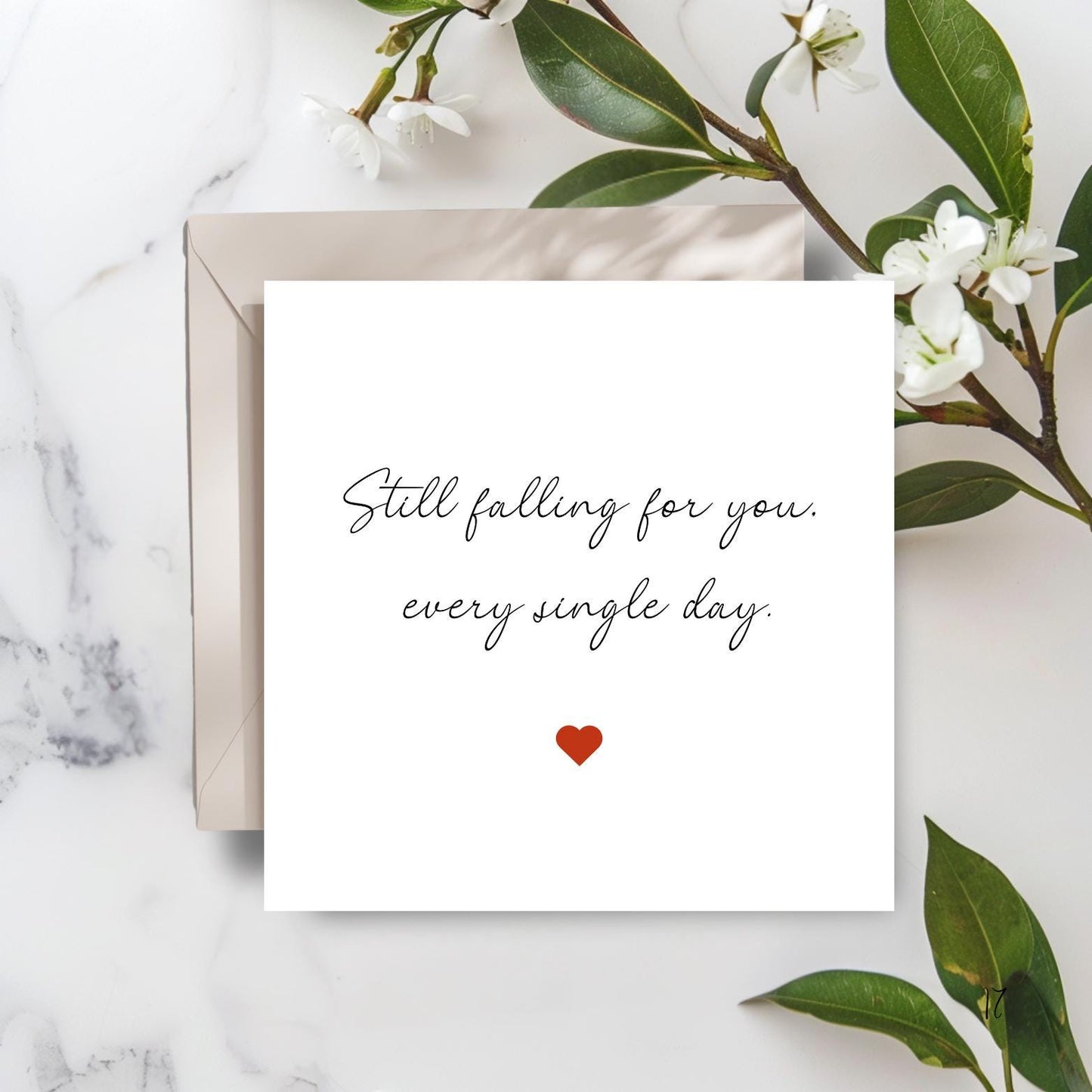 Personalised Falling for you Love Card, Romantic Card, Valentine's Day Card, Married Valentine Card for Husband, Girlfriend, Fiancé, Wife