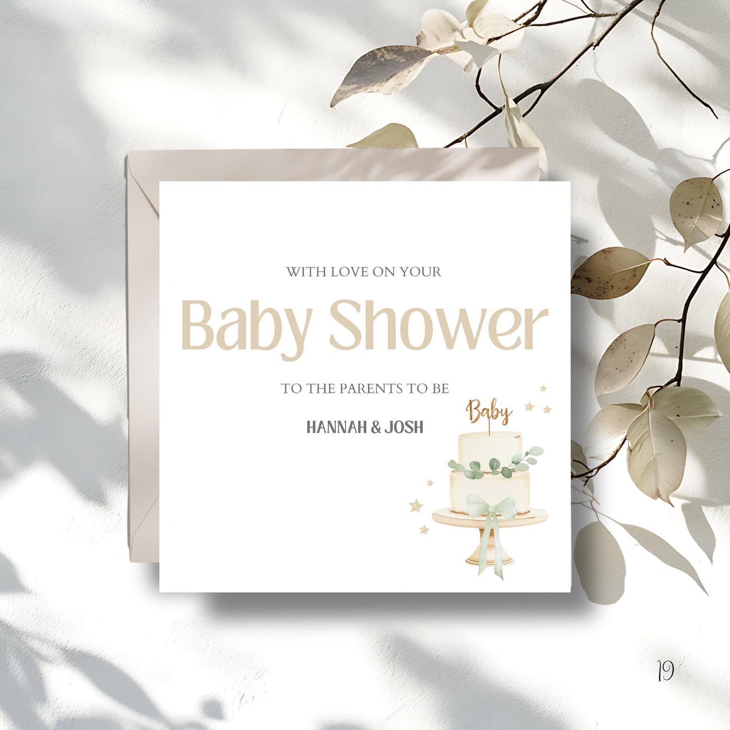 Personalised Baby Shower Card Neutral | Neutral Baby Shower Card, Mummy to be Pregnancy Card, Baby Shower Gift for Baby Boy or Baby Girl
