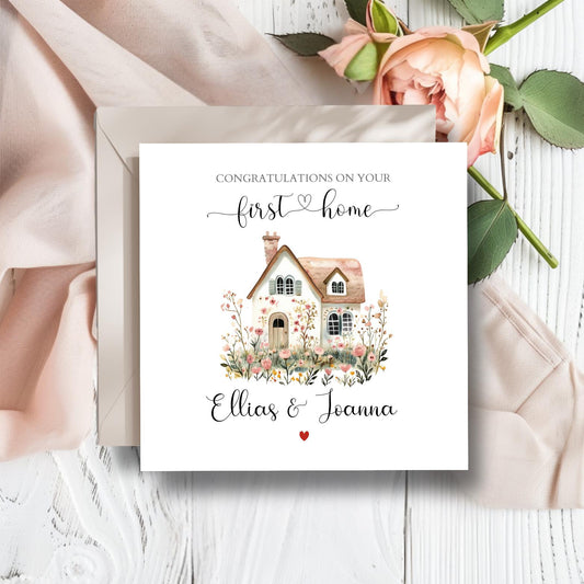 Personalised First Home Card, Happy Dream Home Card, First Home Together Card, Forever Home Card, Neutral New Home Card