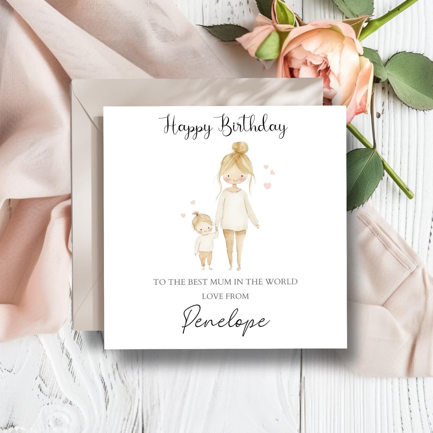 Personalised Mummy Birthday Card - Cute Mum Crad -Best Mum Card- Birthday Card for Mother, Mom, Auntie, Grandma,Any Relation