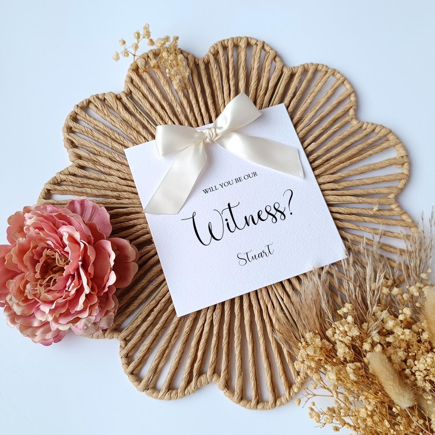 Will You Be My Usher Card, Usher Proposal Card, Personalised Bow Wedding Proposal Cards,  Usher Wedding Card, Card For Usher,Handmade Ribbon