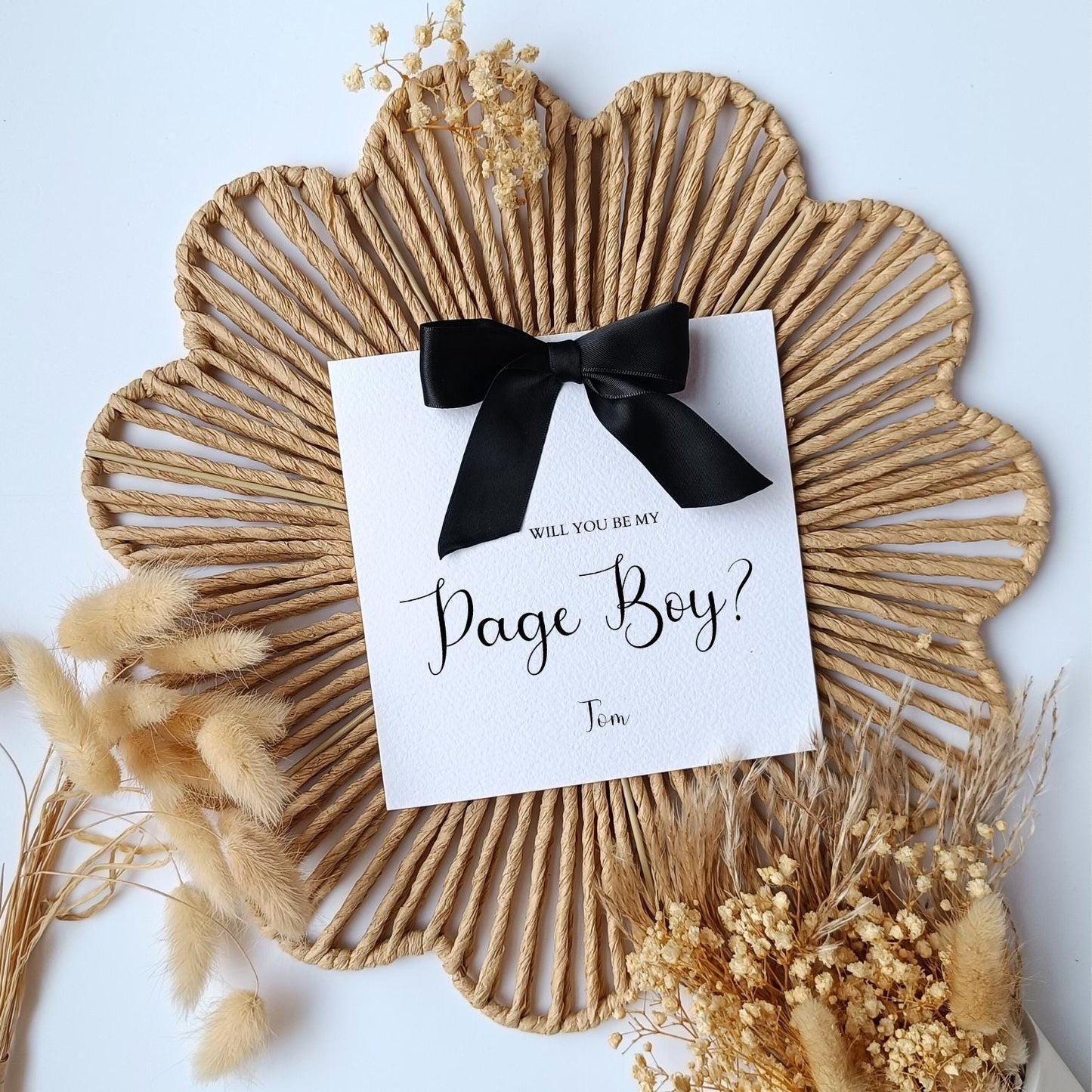 Will You Be My Usher Card, Usher Proposal Card, Personalised Bow Wedding Proposal Cards,  Usher Wedding Card, Card For Usher,Handmade Ribbon