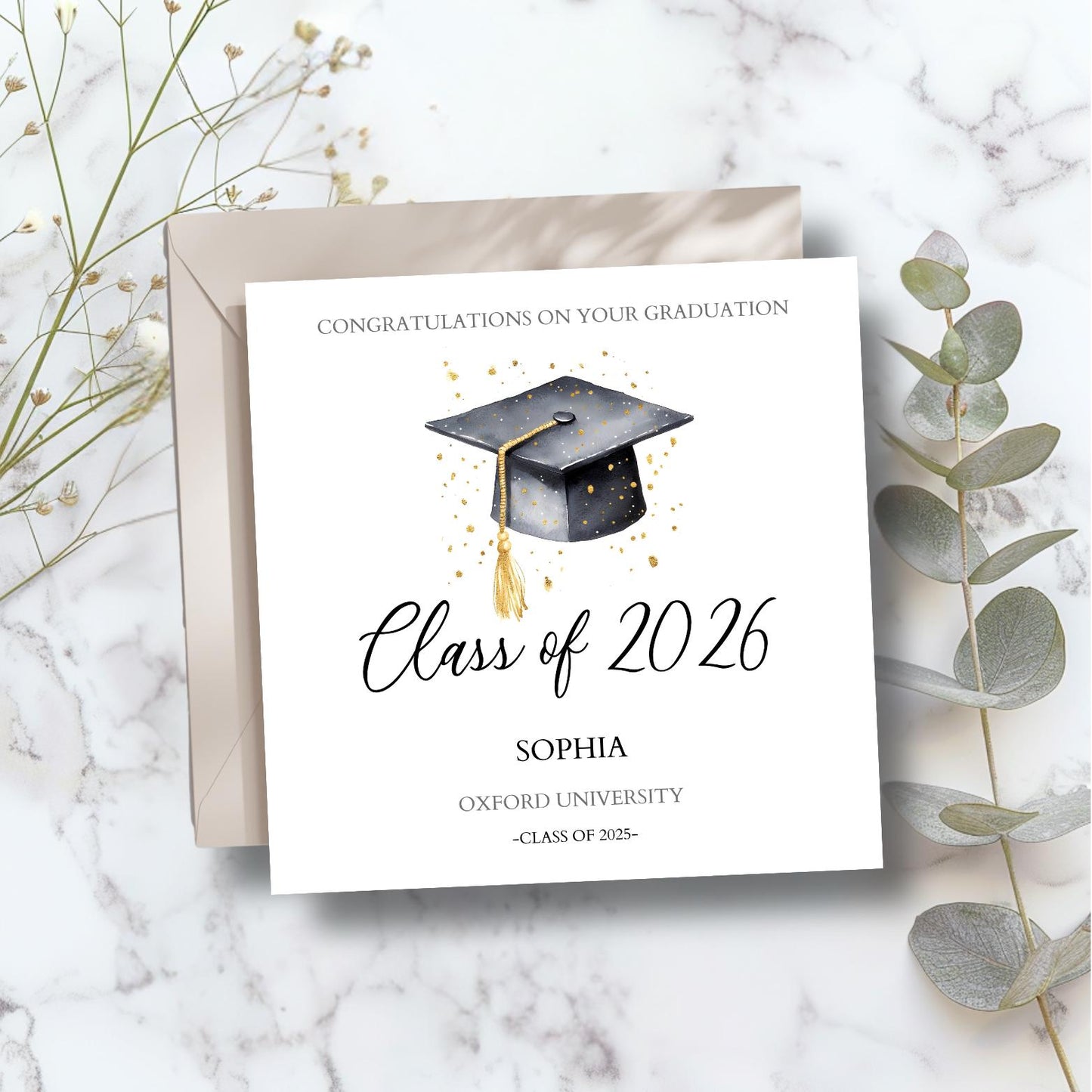 Personalised Graduation Card, Congratulations on Your Graduation Card, Class Of Card, University Graduation Card For Her & Him