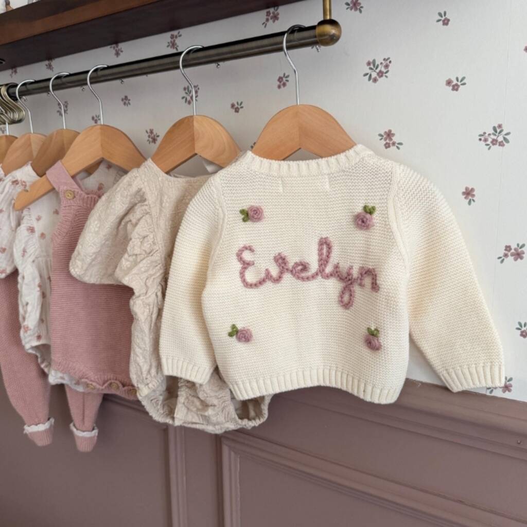 Personalised Christmas Cream Cardigan