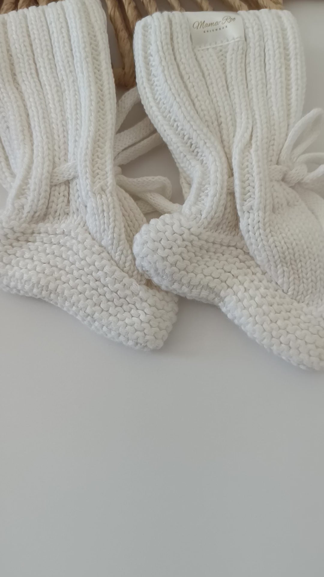 Knit Bow Headband | Topknot | White – Mama-Roo Embroidery