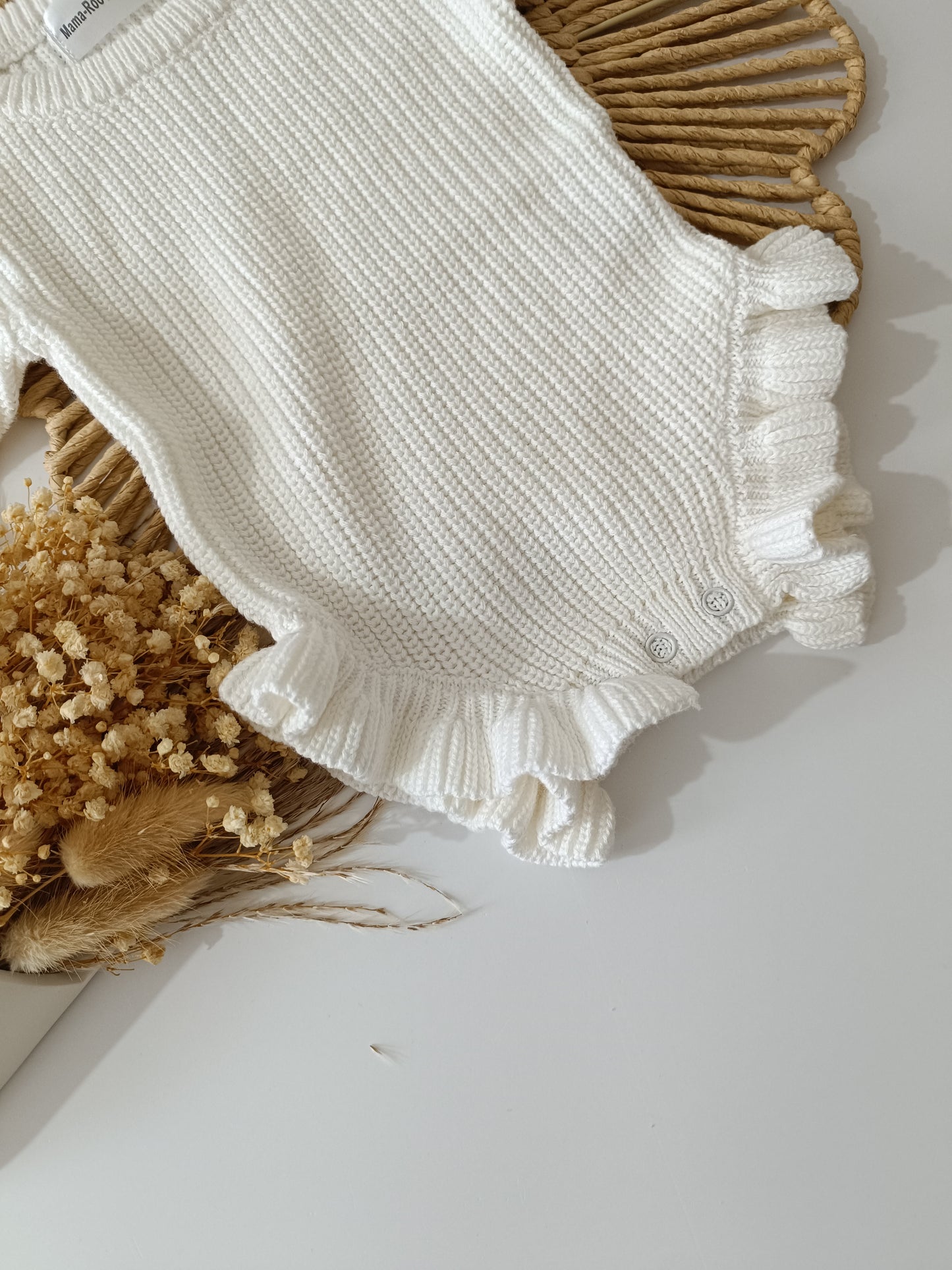 Personalised Organic Cotton Frill White Romper