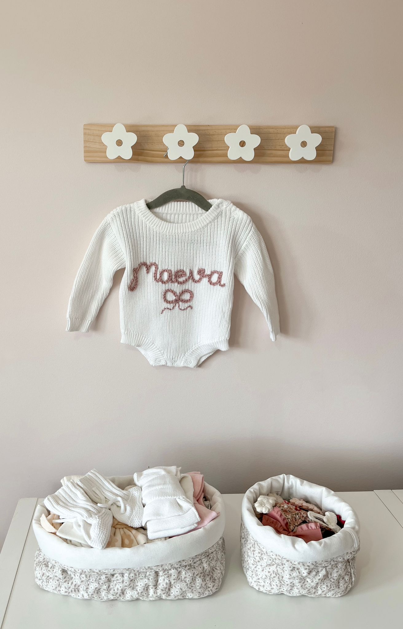 Personalised Organic Cotton White Romper