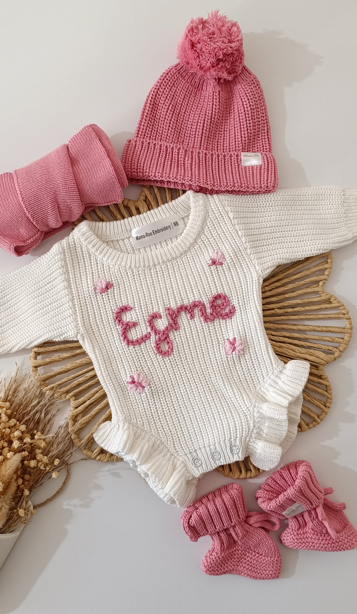 Personalised Organic Cotton Frill White Romper