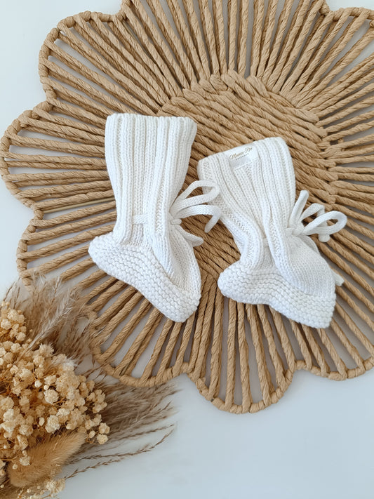 Knitted Booties / Socks | White